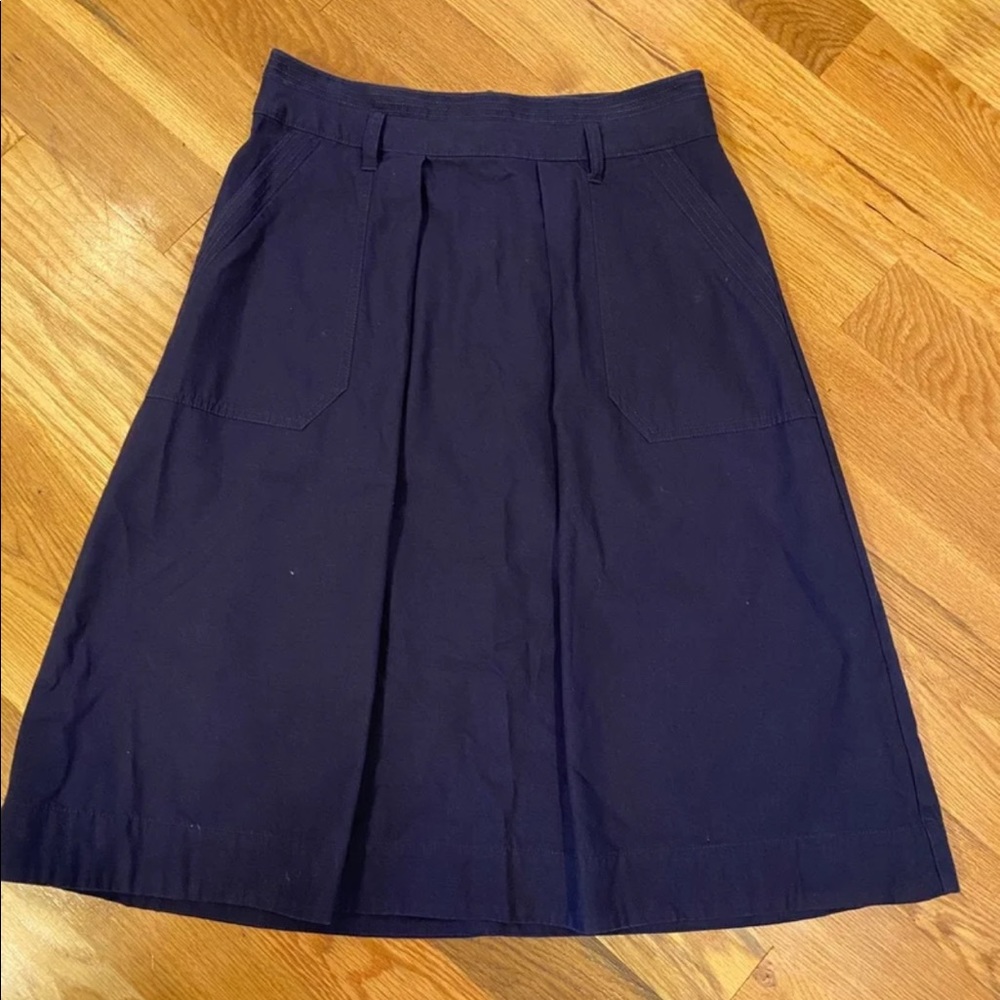 GAP navy blue twill classic uniform skirt